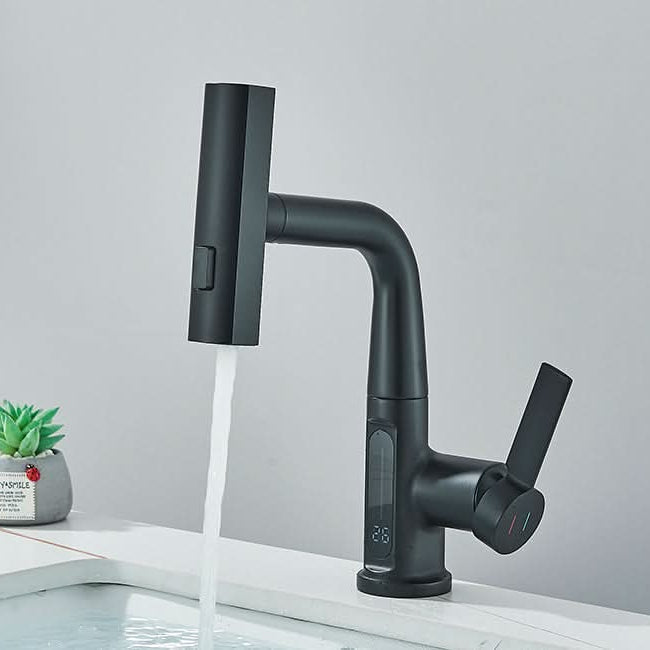 Robinet de lavabo numérique avec affichage de température – moderne et sans gouttes
