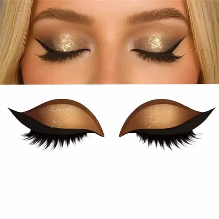 Stickers Eyeliner Réutilisables Imperméables – Trait Parfait Sans Pinceau