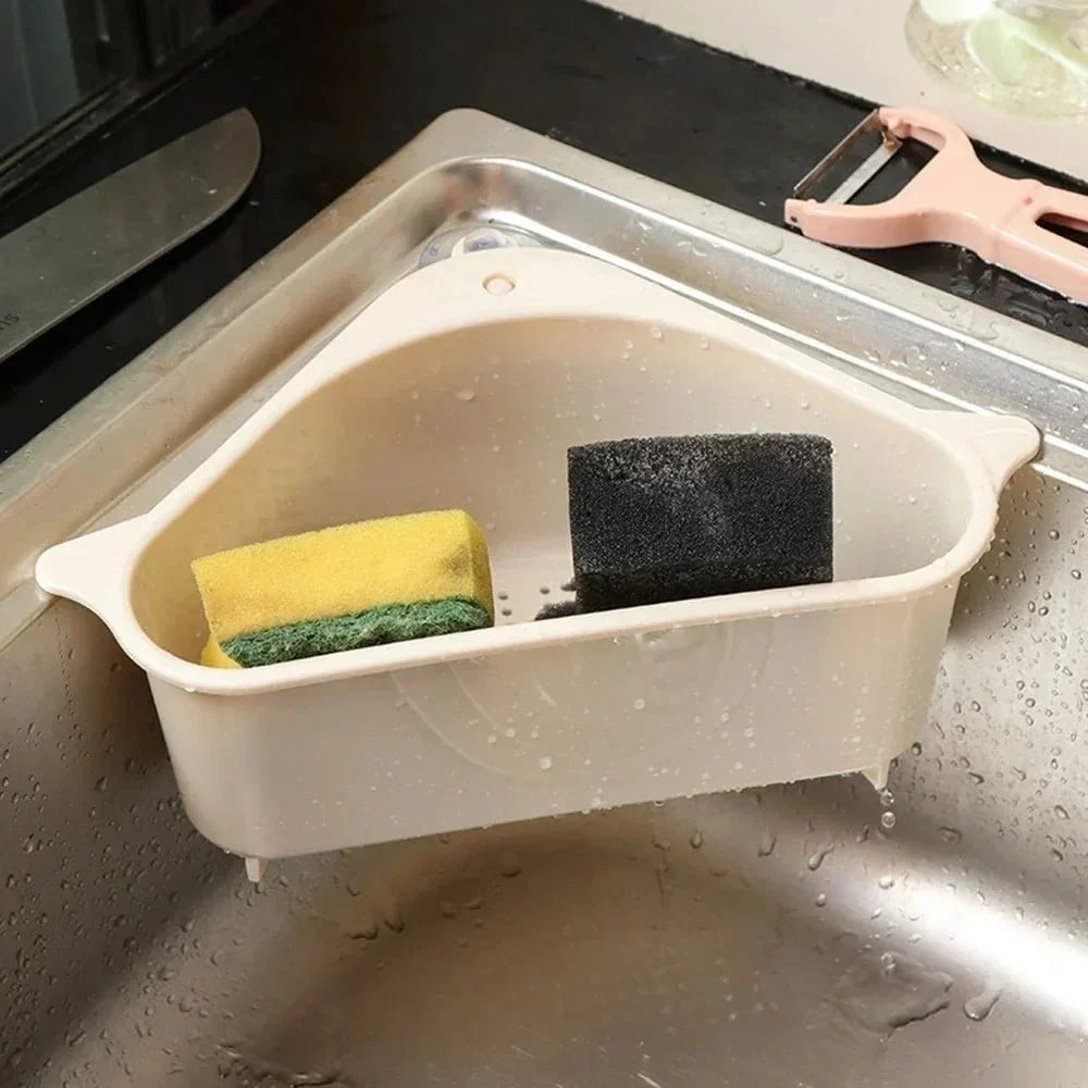 Égouttoir triangulaire pour évier de cuisine – gain de place optimal