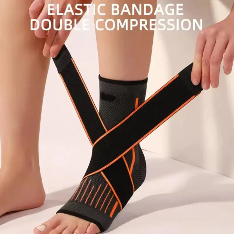 Bandage de Cheville à Compression Réglable pour Sport et Rééducation
