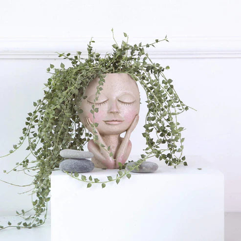 Pot de Fleurs en Forme de Visage pour Succulentes et Décoration de Jardin