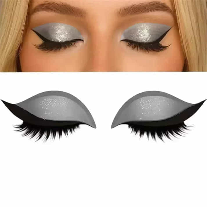 Stickers Eyeliner Réutilisables Imperméables – Trait Parfait Sans Pinceau