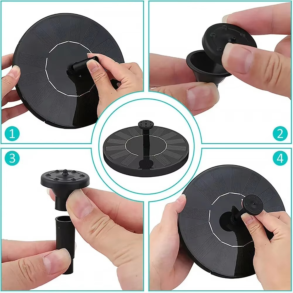 Fontaine solaire flottante pour bassin de jardin – sans câble ni batterie
