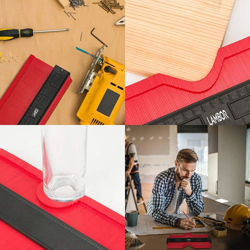 Gabarit de Contour 25 cm – Jauge de Profil pour Coupes Précises en Bricolage