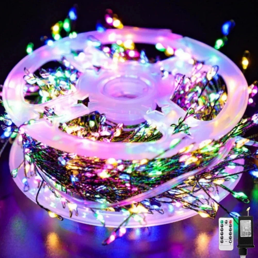 Guirlande lumineuse feu d'artifice avec télécommande – 30 à 75 mètres