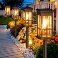 Lampe de jardin design lanterne avec LED à filament – Lot de 2