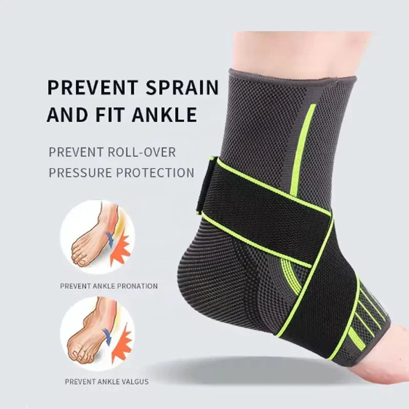 Bandage de Cheville à Compression Réglable pour Sport et Rééducation