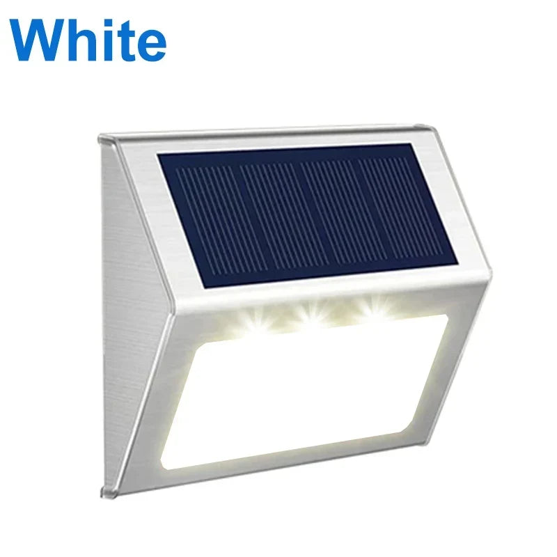 Lampe solaire d'escalier en acier inoxydable – Éclairage extérieur LED sans fil