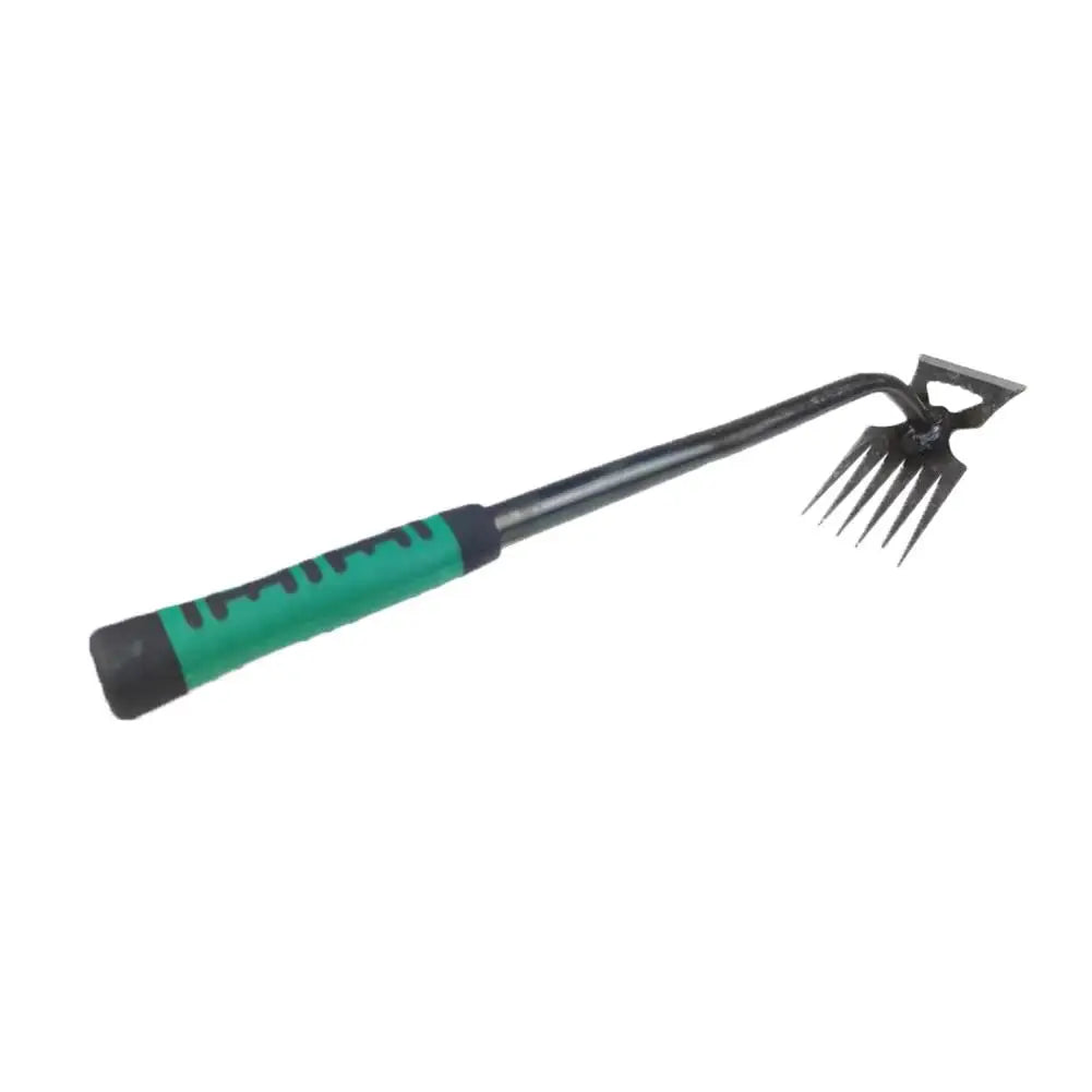 Râteau à main de jardin – Dents en acier, poignée ergonomique