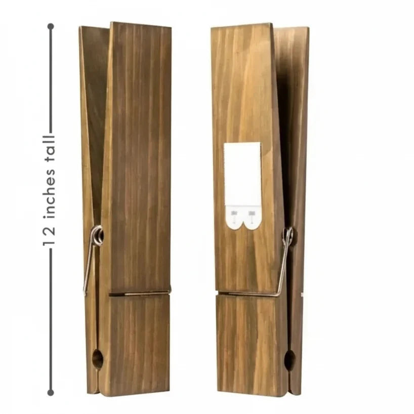 Porte-serviettes en bois – Clip élégant pour salle de bain