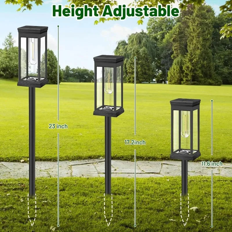 Lampe de jardin design lanterne avec LED à filament – Lot de 2