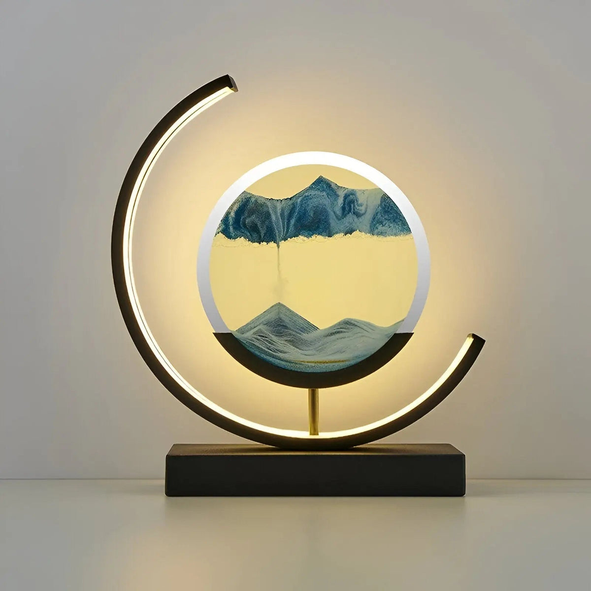 Lampe à sable avec éclairage LED et télécommande – décorative et chaleureuse