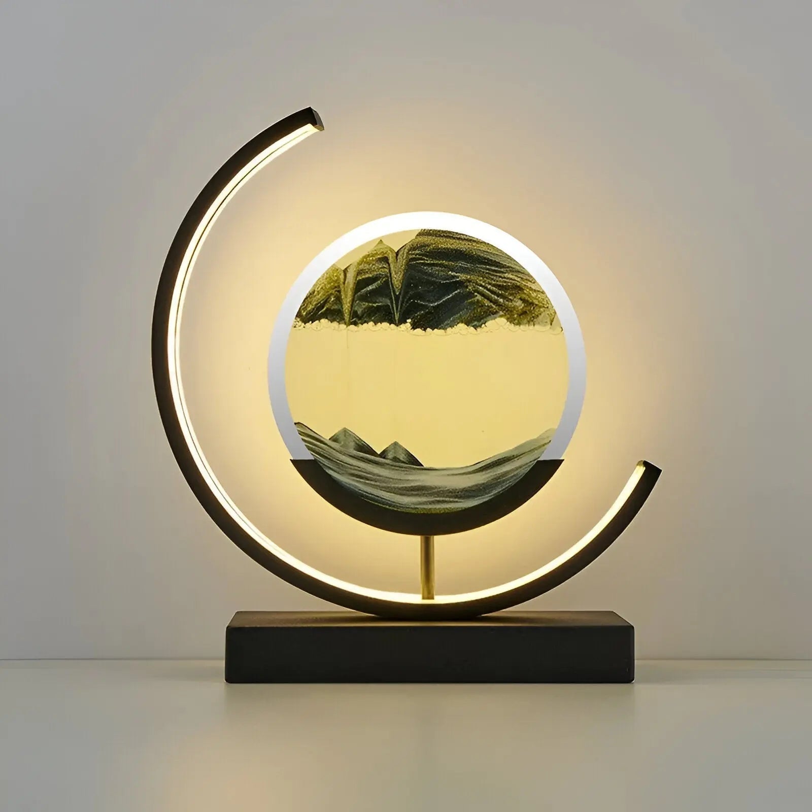 Lampe à sable avec éclairage LED et télécommande – décorative et chaleureuse
