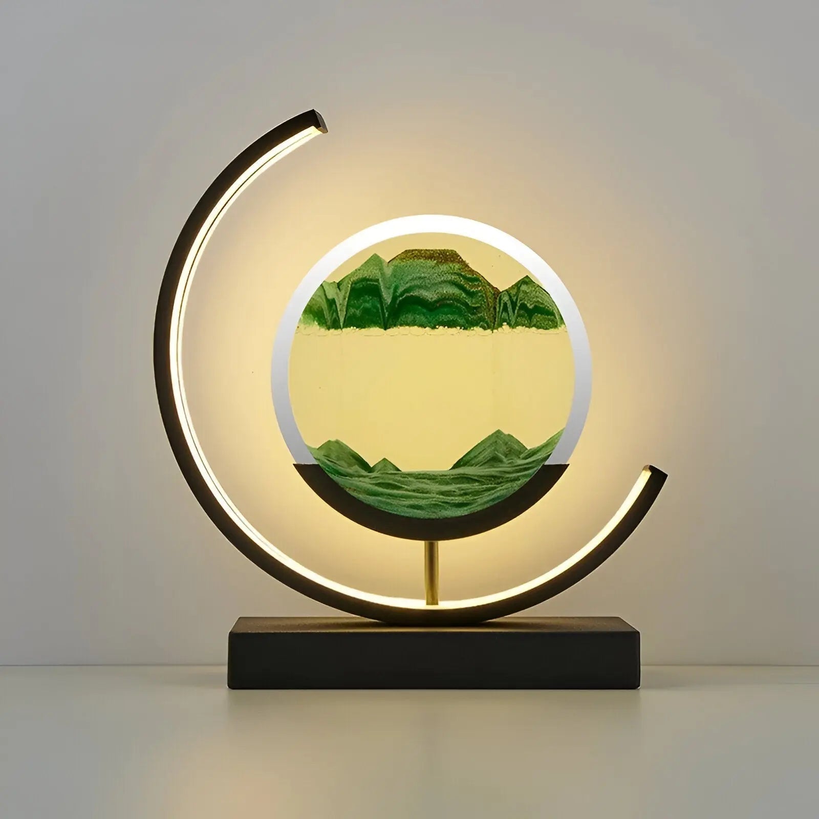 Lampe à sable avec éclairage LED et télécommande – décorative et chaleureuse