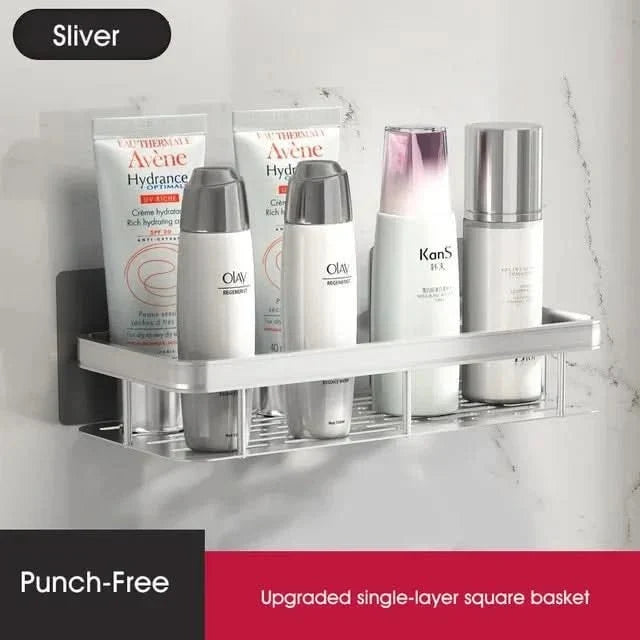 Étagère de salle de bain sans perçage – gain de place et élégante