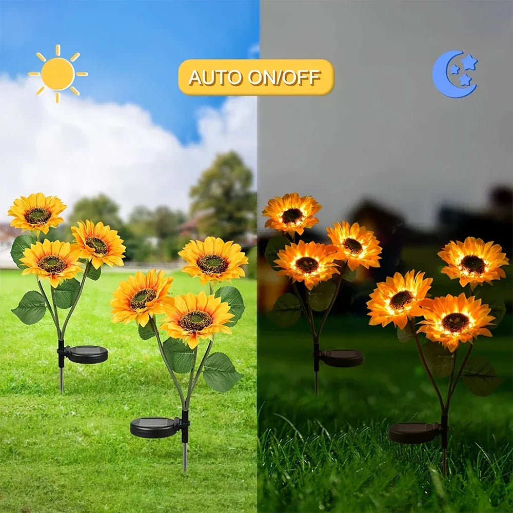 SolarBloom™ – Panneaux solaires LED tournesol décoratifs [1 + 1 Gratuit]