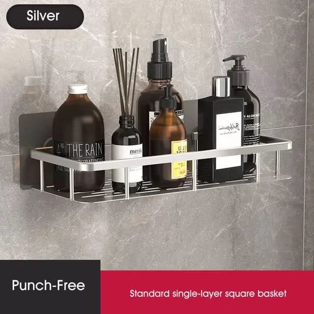Étagère de salle de bain sans perçage – gain de place et élégante