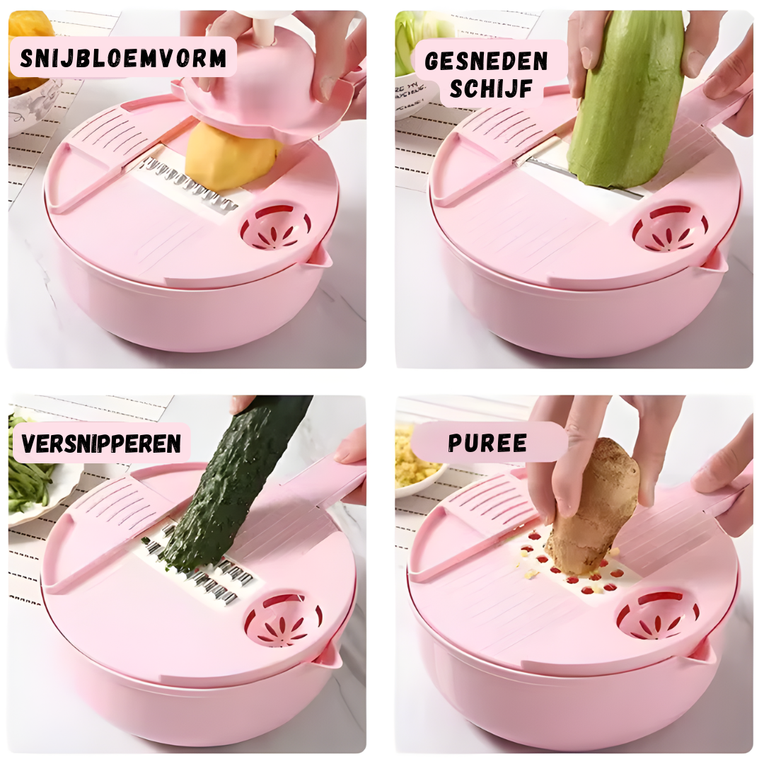Coupe-légumes multifonctionnel avec 6 lames en acier inoxydable