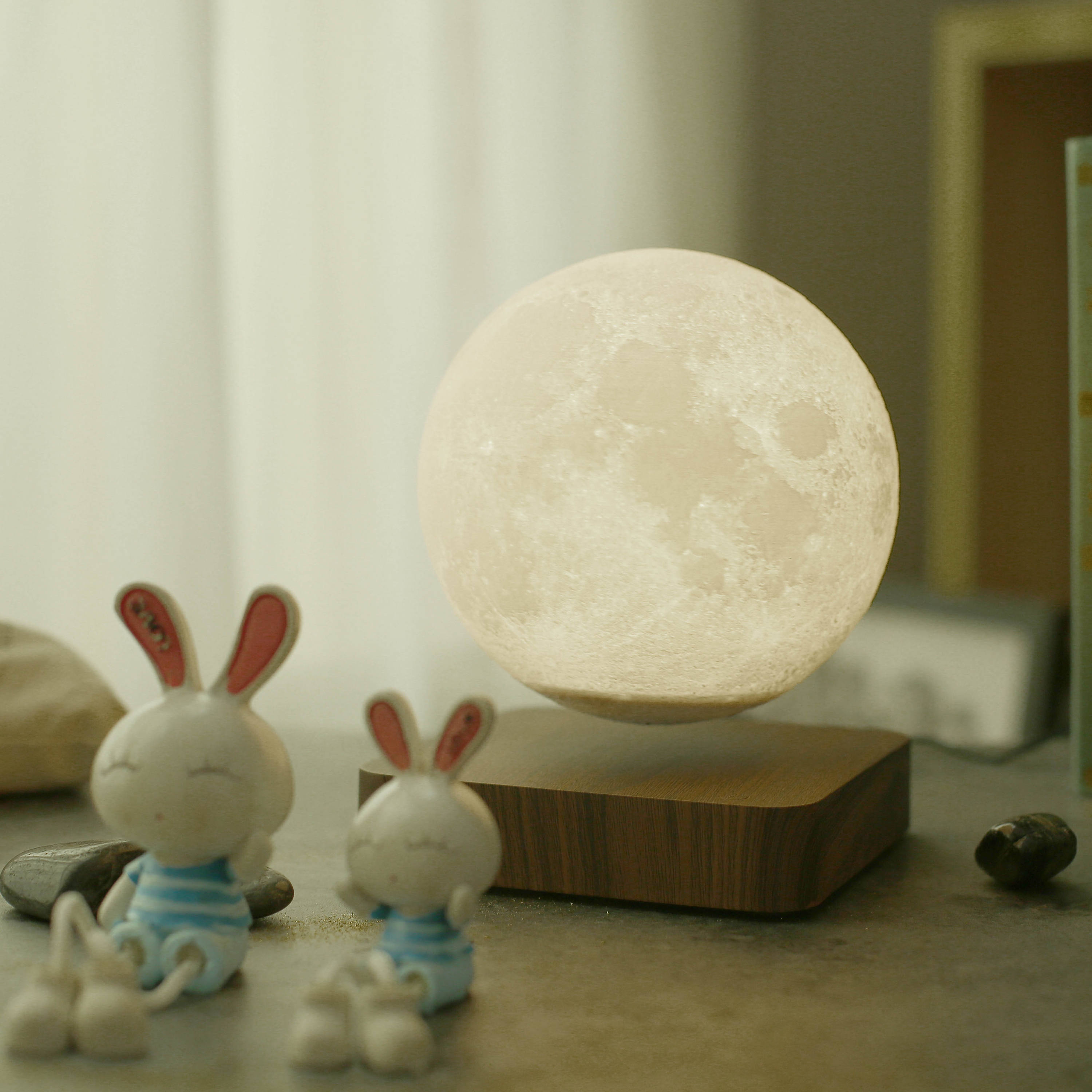 Lampe lune flottante avec lévitation magnétique et capteur tactile