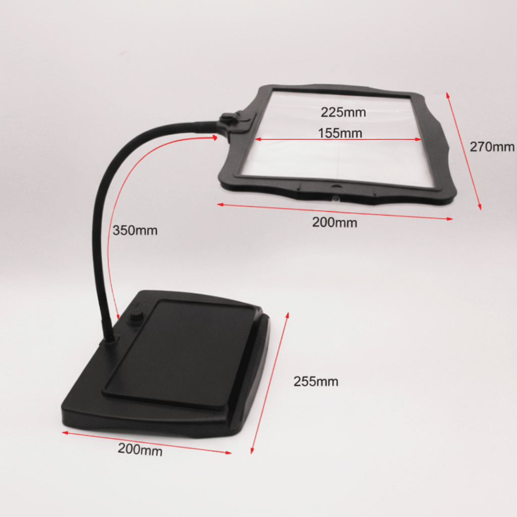 Loupe de bureau avec éclairage LED pour un travail précis et une lecture confortable
