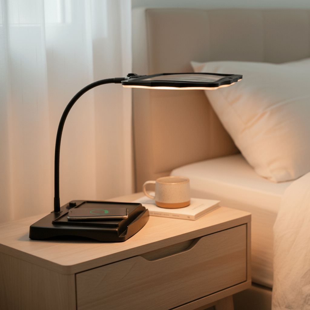 Loupe de bureau avec éclairage LED pour un travail précis et une lecture confortable