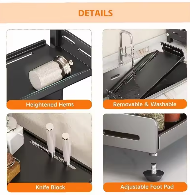 Étagère à épices 2 niveaux – Range-épices de cuisine pour bocaux et bouteilles