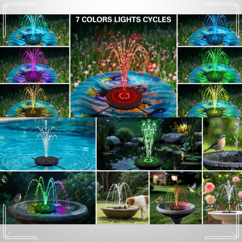 Fontaine Solaire Interactive pour Bain et Bassin – Jouet Aquatique Enfant