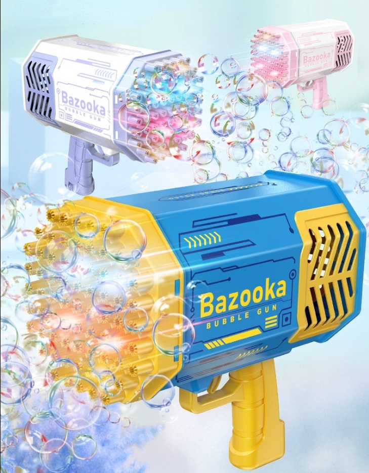 Pistolet à Bulles de Savon Rechargeable avec LED Arc-en-Ciel
