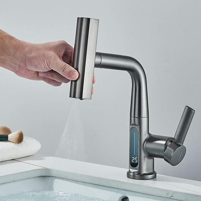 Robinet de lavabo numérique avec affichage de la température – moderne et sans gouttes