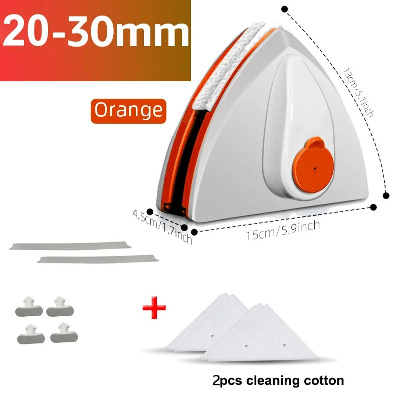 Nettoyeur de Fenêtres Magnétique Double Face à Tampons Microfibre