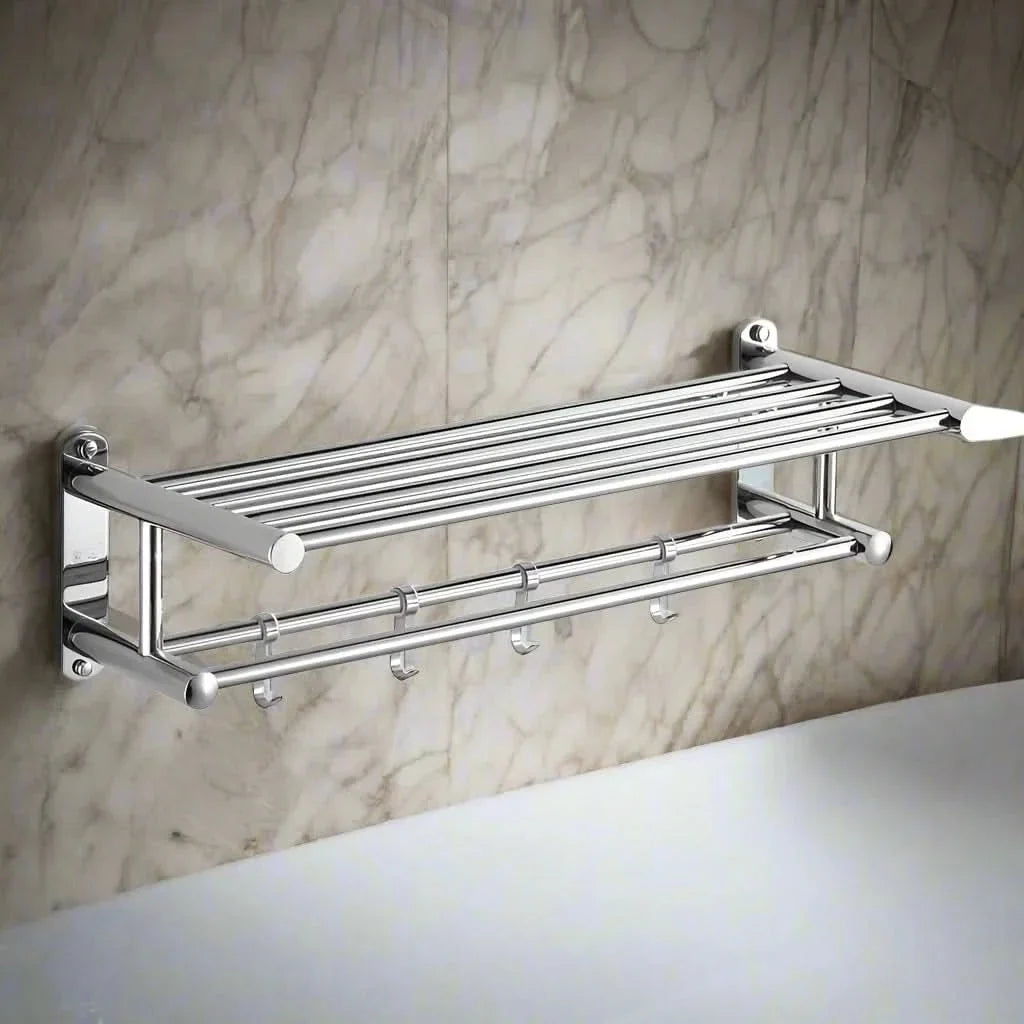Porte-serviettes en acier inoxydable à fixation murale – sans rouille et moderne