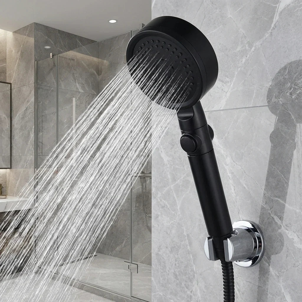 Pommeau de douche haute pression avec 5 modes de jet – jet d'eau puissant