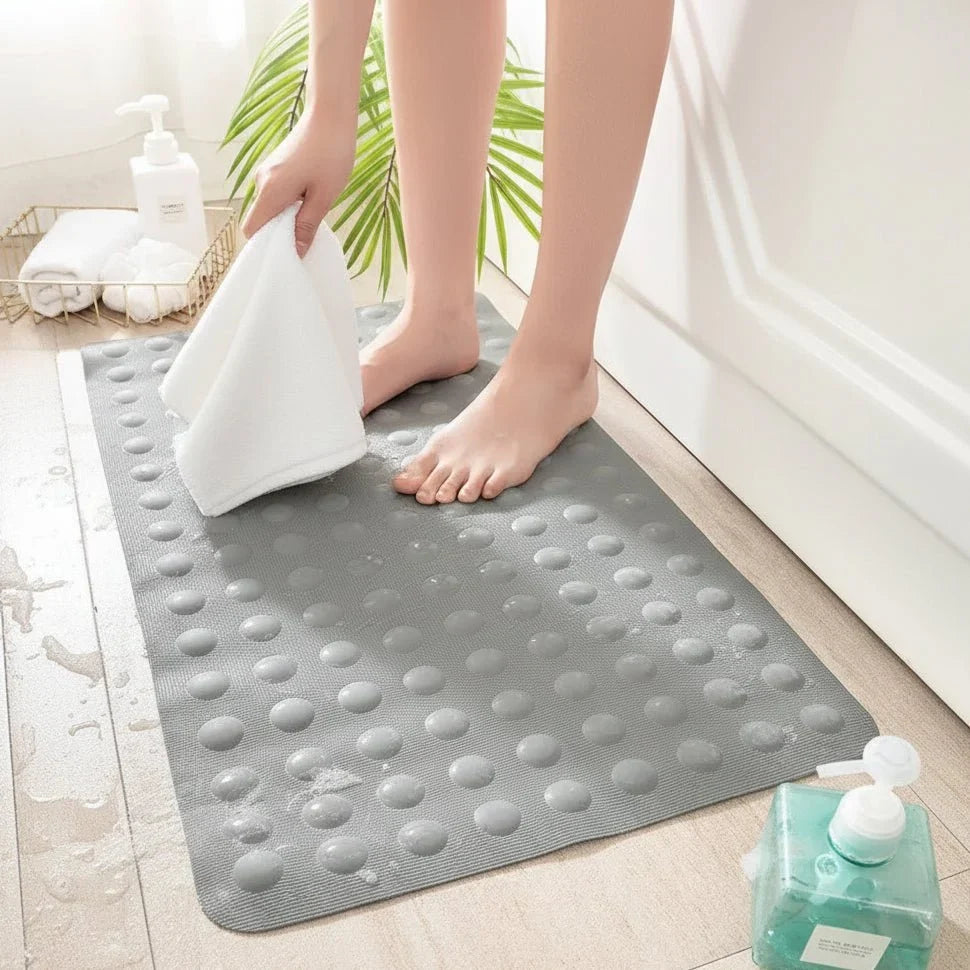 Tapis de bain antidérapant avec ventouses pour baignoire et douche