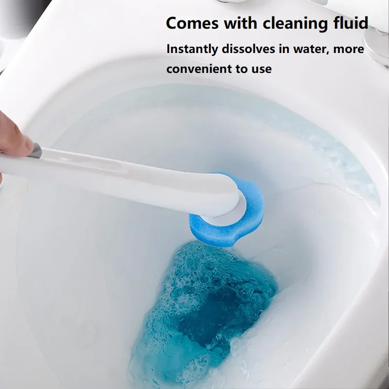 Brosse WC Jetable avec Liquide Nettoyant Intégré – 24 Recharges