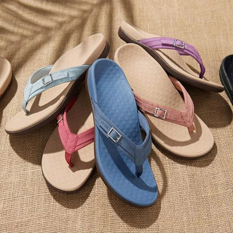 Sandales Femme Bout Ouvert avec Semelle Profilée et Boucle