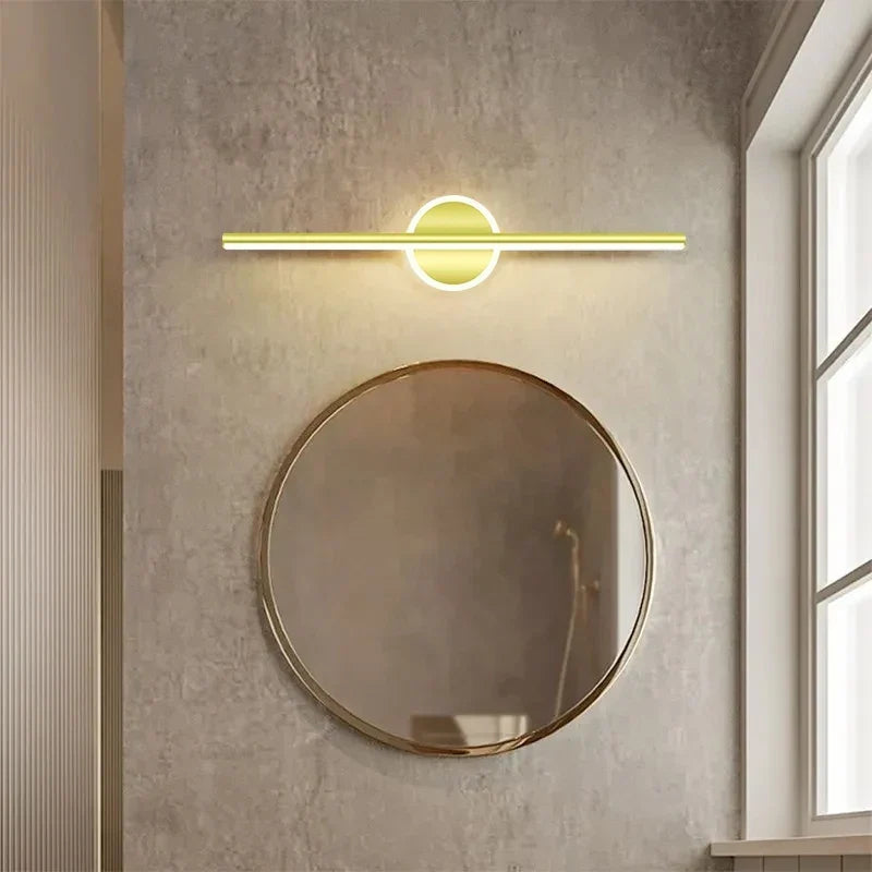 Applique murale LED Noir Or – Luminaire miroir 40/60/80 cm