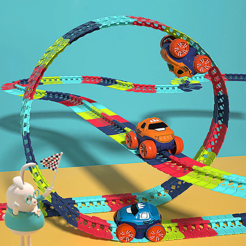 Circuit de Course Magnétique pour Enfants – 92 Pièces Flexibles