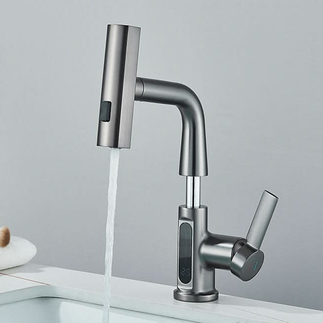 Robinet de lavabo numérique avec affichage de température – moderne et sans gouttes