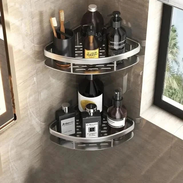 Étagère de salle de bain sans perçage – gain de place et élégante