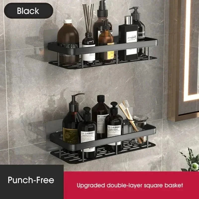 Étagère de salle de bain sans perçage – gain de place et élégante