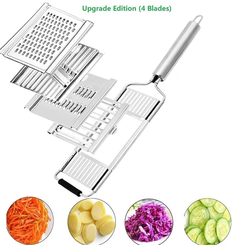 Coupe-légumes multifonction avec lames tranchantes en acier inoxydable