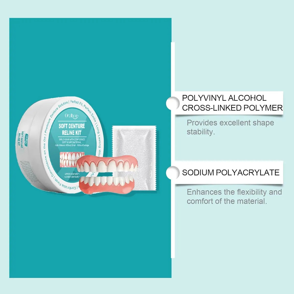 Prothèse Dentaire en Silicone Souple – Maintien Confortable Sans Colle