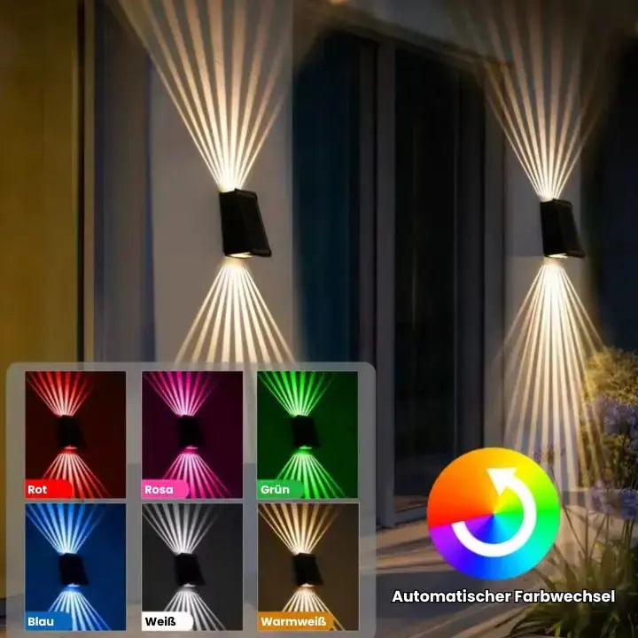 Applique murale extérieure avec RGB et blanc chaud – Sans fil