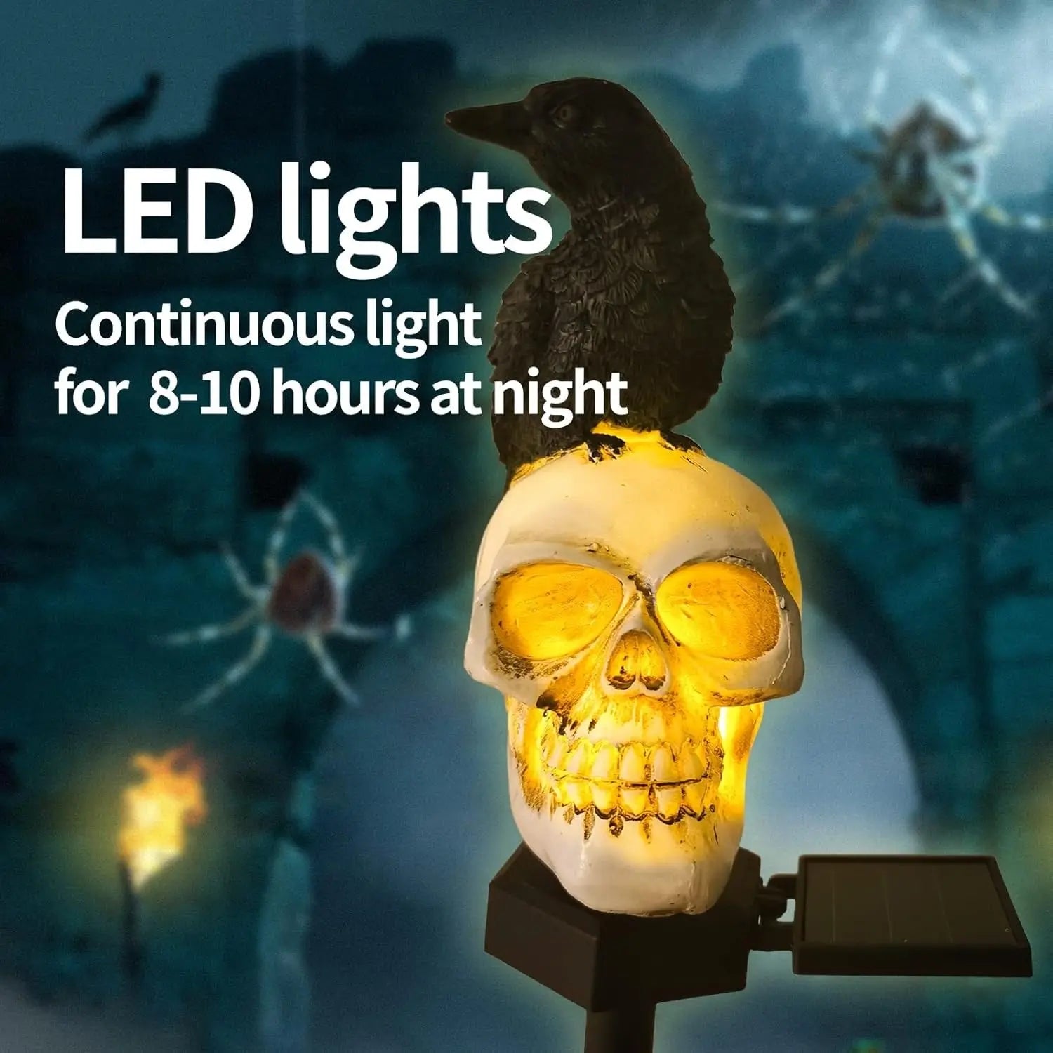 SolarSkull™ – Éclairage nocturne stable et atmosphérique de 6 à 10 heures [50 % de réduction]