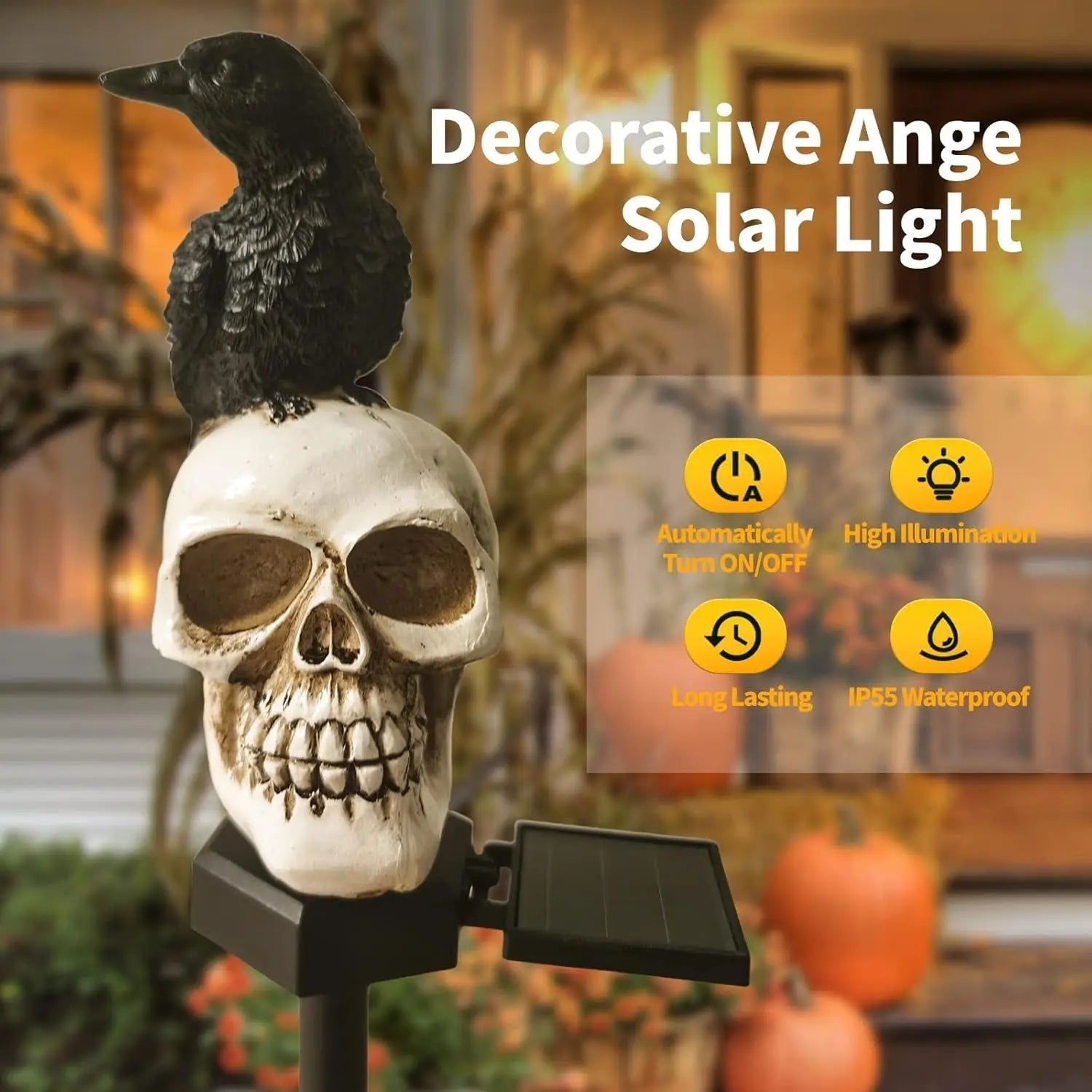 SolarSkull™ – Éclairage nocturne stable et atmosphérique de 6 à 10 heures [50 % de réduction]