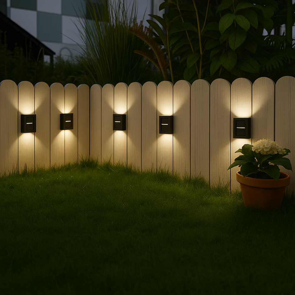 Applique Murale Extérieure avec LED Blanc Chaud – Lot de 4