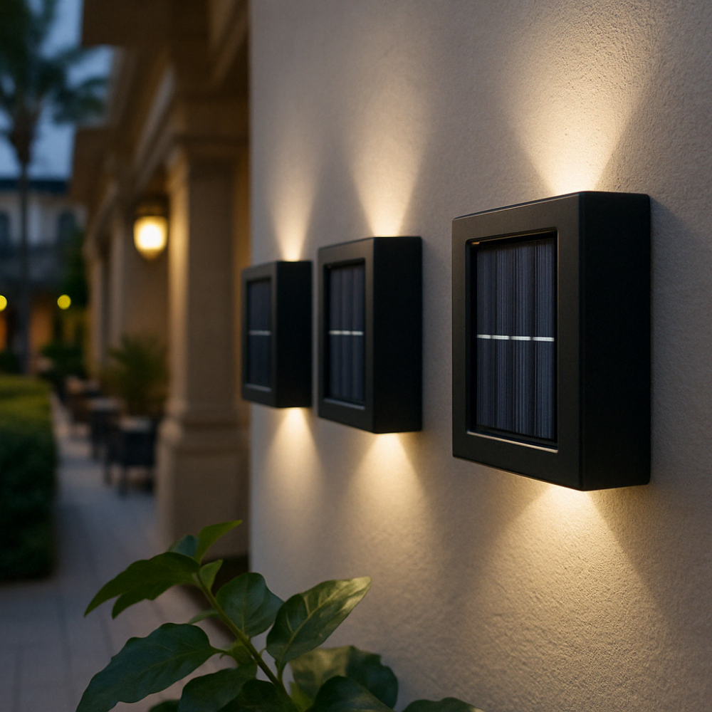 Applique Murale Extérieure avec LED Blanc Chaud – Lot de 4