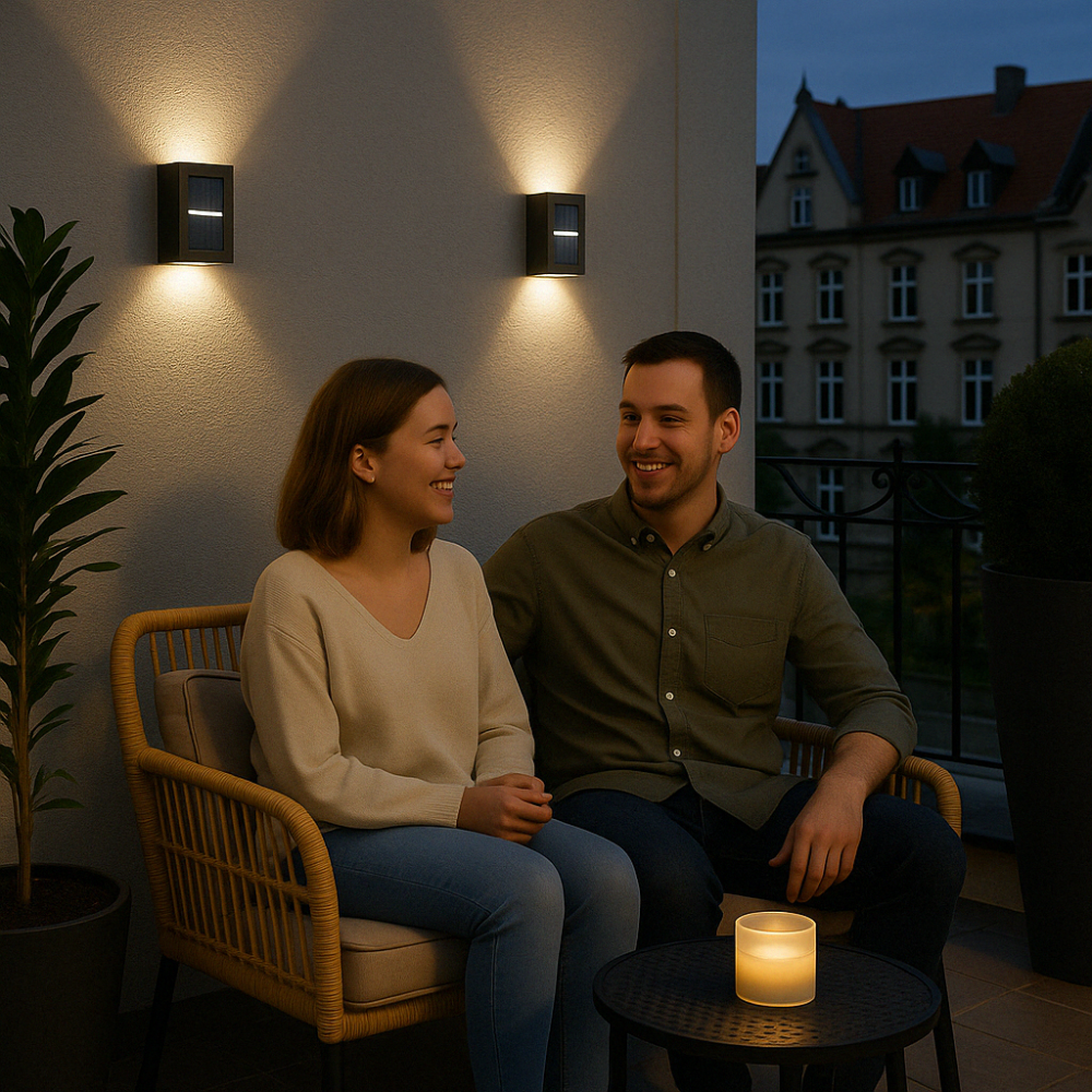 Applique Murale Extérieure avec LED Blanc Chaud – Lot de 4