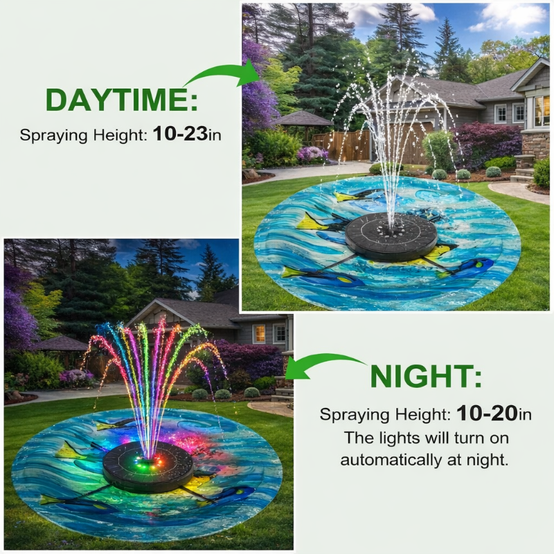 Fontaine Solaire Interactive pour Bain et Bassin – Jouet Aquatique Enfant
