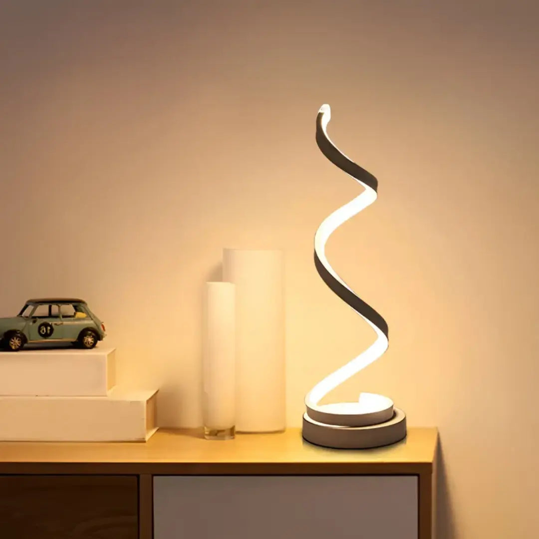 Lampe de table LED spirale 19W avec variateur – Lumière sans éblouissement